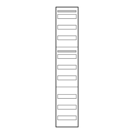 ABN Verteilerfeld 1V 9xGerätetragsch. VR19