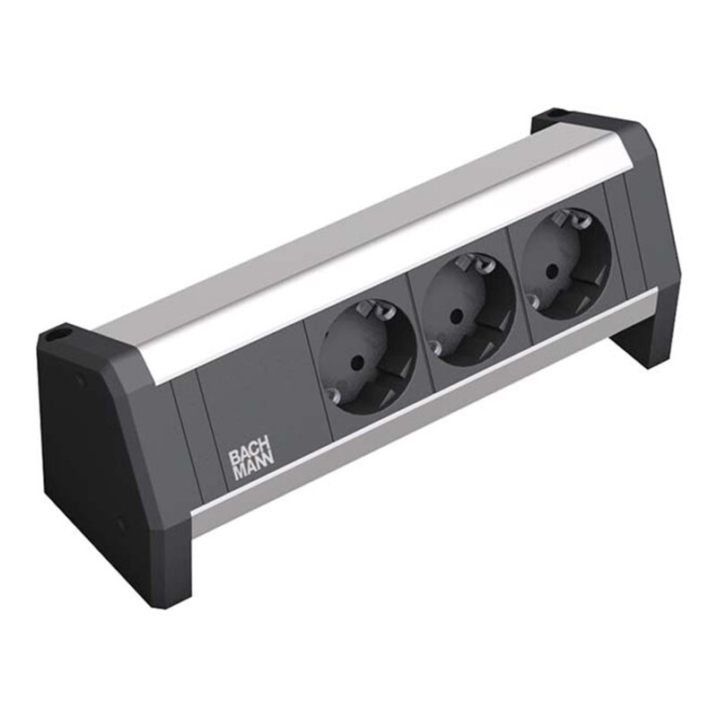 Bachmann Steckdosenleiste 3xSchutzk.schwarz 902.0048