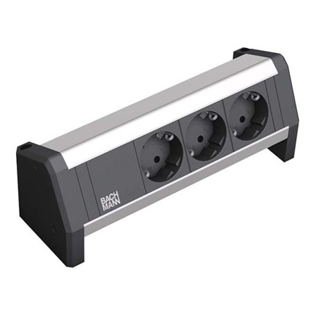 Bachmann Steckdosenleiste 3xSchutzk.schwarz 902.0048