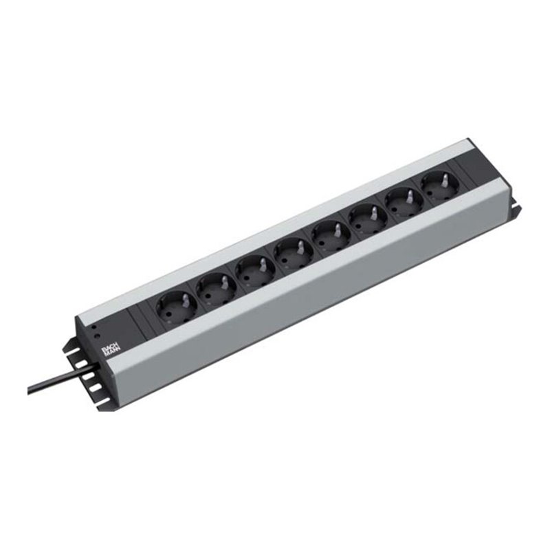 Bachmann 19Zoll Steckdosenleiste 8f Schutzk.,35Grad 300.006