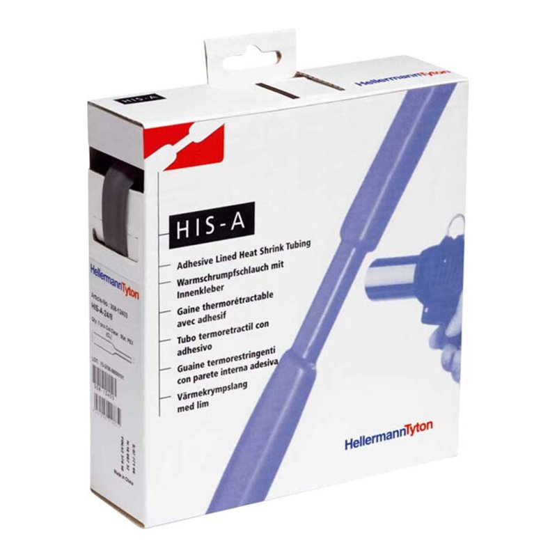 HellermannTyton Schrumpfschlauch sw 31 L5m HISA-12/4-POX-BK