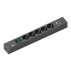 Bachmann Steckdosenleiste 5xSchutz 1xSchalter 1xUSB 2m 420.0021