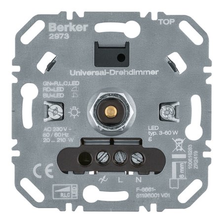 Berker Uni-Drehdimmer (R, L, C, LED) Lichtsteuerung 2973