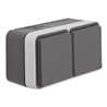 Berker Steckdose SCHUKO 2-fach grau, AP, Klappdeckel 47843515