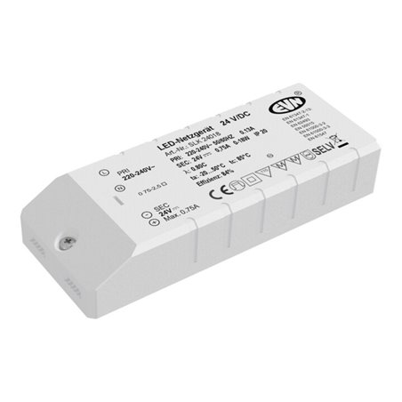 EVN Lichttechnik LED-Netzgerät 24VDC 1-18 Watt SLK 240 18
