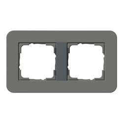 Gira Abdeckrahmen 2fach Dklgrau/Anthrazit 0212423
