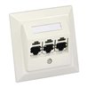 Panduit Schrägzentralplatte, 3-Port inkl. 3x CJS688TG CS3P6TGAWY