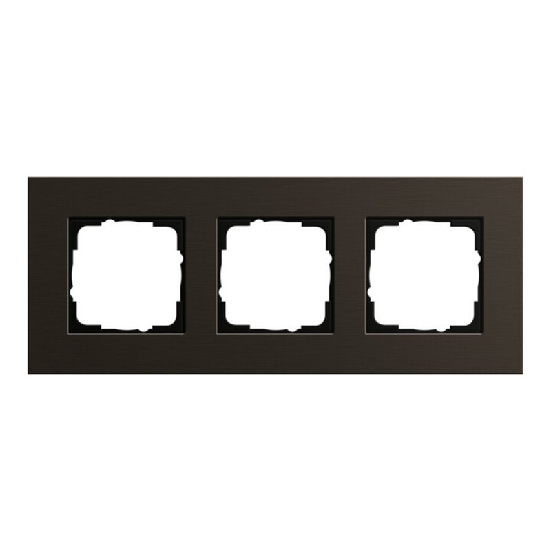 Gira Abdeckrahmen 3-fach aluminium braun 0213127