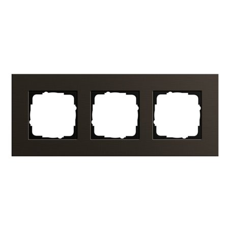 Gira Abdeckrahmen 3-fach aluminium braun 0213127