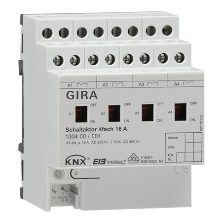 Gira Schaltaktor 4fach 16A REG 100400