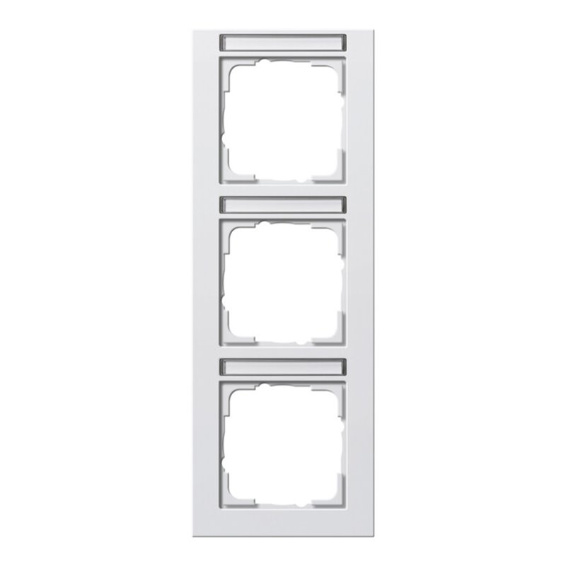 Gira Abdeckrahmen 3f. rws/matt senkrecht, bruchsi. 110322