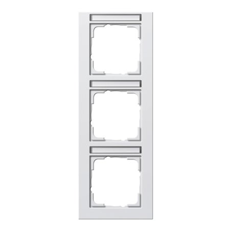Gira Abdeckrahmen 3f. rws/matt senkrecht, bruchsi. 110322