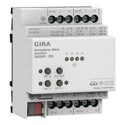 Gira Dimmaktor 4-f. REG KNX Secure 202500