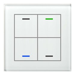 MDT technologies Glastaster II Light 4-fach RGBW, weiß, neutral BE-GTL4TW.01