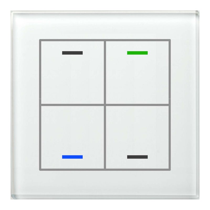 MDT technologies Glastaster II Light 4-fach RGBW, weiß, neutral BE-GTL4TW.01