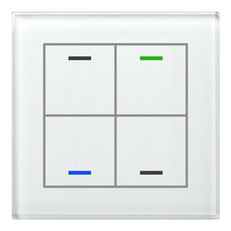 MDT technologies Glastaster II Light 4-fach RGBW, weiß, neutral BE-GTL4TW.01