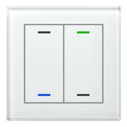 MDT technologies Glastaster II Light 2-fach RGBW, weiß, neutral BE-GTL2TW.01