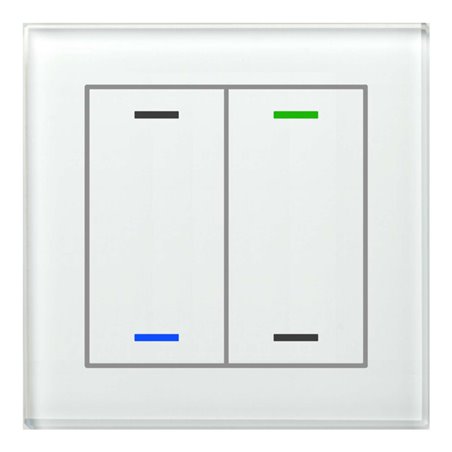 MDT technologies Glastaster II Light 2-fach RGBW, weiß, neutral BE-GTL2TW.01