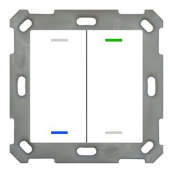 MDT technologies Taster Light 55 2-fach RGBW, rws/glä, neutral BE-TAL5502.01