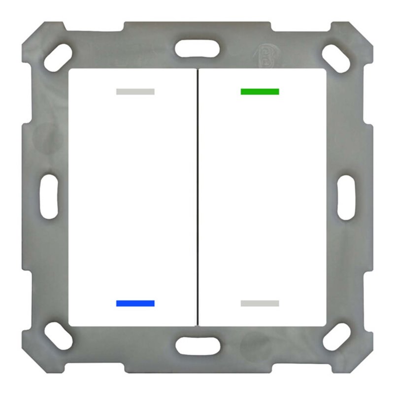 MDT technologies Taster Light 55 2-fach RGBW, rws/glä, neutral BE-TAL5502.01