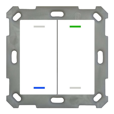 MDT technologies Taster Light 55 2-fach RGBW, rws/glä, neutral BE-TAL5502.01
