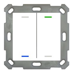 MDT technologies Taster Light 55 2-fach RGBW, rws/glä, neutral BE-TAL55T2.01