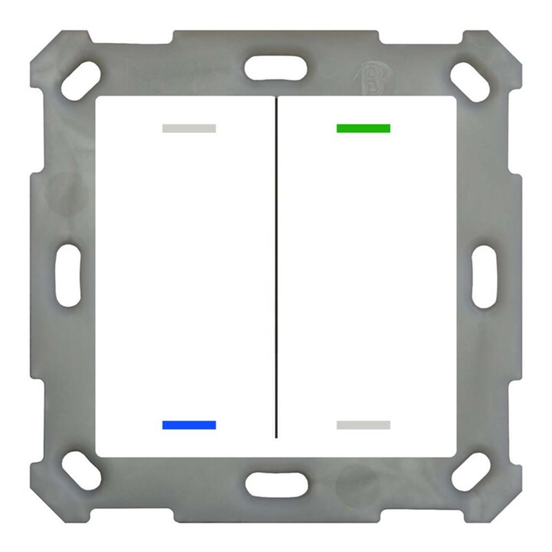 MDT technologies Taster Light 55 2-fach RGBW, rws/glä, neutral BE-TAL55T2.01