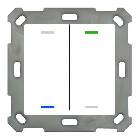 MDT technologies Taster Light 55 2-fach RGBW, rws/glä, neutral BE-TAL55T2.01