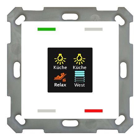 MDT technologies Taster Smart 55 4-fach Farbdisplay, rws/glä BE-TAS55T4.01