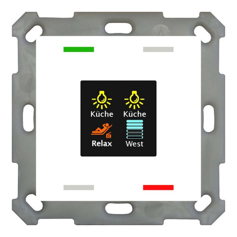 MDT technologies Taster Smart 55 4-fach Farbdisplay, rws/glä BE-TAS5504.01