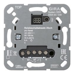 Gira Relaisschalteinsatz 2fach S3000 540400