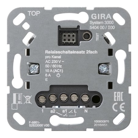 Gira Relaisschalteinsatz 2fach S3000 540400