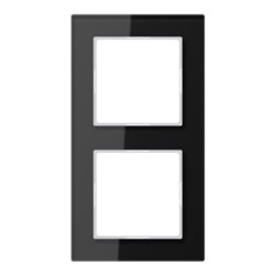 Jung Glasrahmen 2-fach sw waage/senkrecht AC 582 GL
