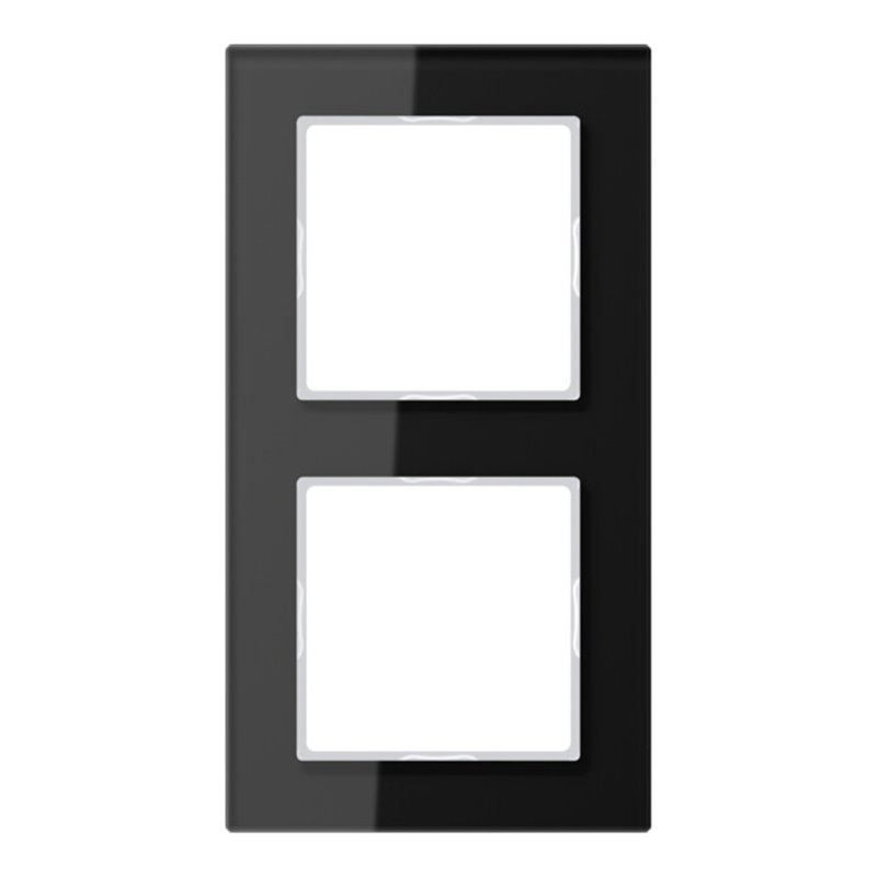 Jung Glasrahmen 2-fach sw waage/senkrecht AC 582 GL