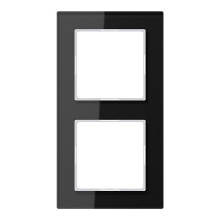 Jung Glasrahmen 2-fach sw waage/senkrecht AC 582 GL