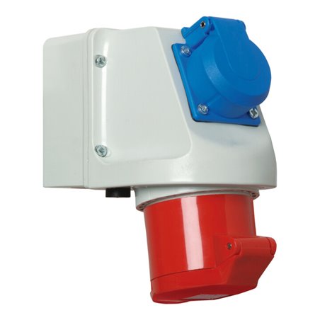 Walther Werke Mini-Kombi Wanddose 32A 5P400V6h+Schutz.IP44 135