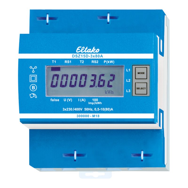 Eltako Drehstromzähler MID, geeicht DSZ15D-3x80A MID