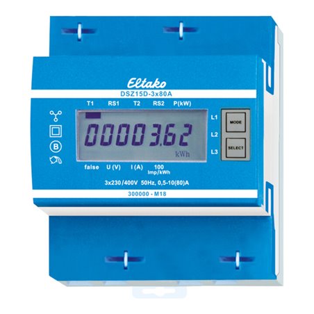 Eltako Drehstromzähler MID, geeicht DSZ15D-3x80A MID