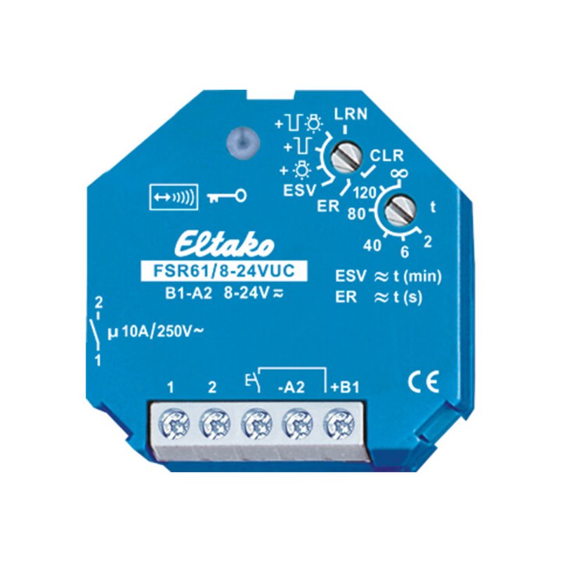 Eltako Funkaktor Stromstoßschalt. FSR61/8-24V UC