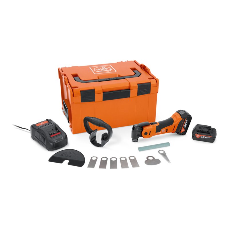 Fein Oszillierer mit Akku, MULTIMASTER AMM 700 1.7 Q Autoglas AS, für den Kfz-Bereich inkl. umfangreicher Zubehörausstattung für