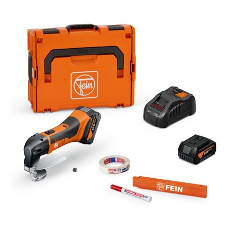 Fein Akku-Blechschere bis 1,6 mm, ABLS 18 1.6 E AS Set 2x 5 Ah