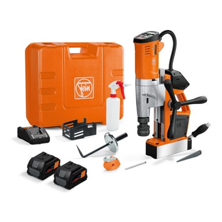 Fein Akku-Universal-Magnet-Kernbohrmaschine bis 35 mm, AKBU 35 PMQW 18 V AS Set 2x 8 Ah