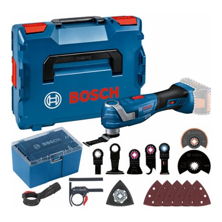 Bosch Akku-Multi-Cutter GOP 18V-34, Starlock Tauchsägeblätter+diverses Zubehör, L-BOXX