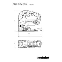 Metabo Akku-Stichsäge STAB 18 LTX 150 BL (601503840) metaBOX 145 L
