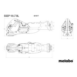 Metabo Akku-Säbelsäge SSEP 18 LT BL (601617840) metaBOX 165 L
