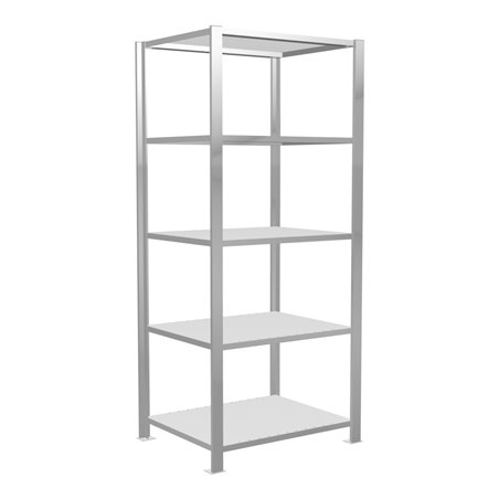 Schulte Büroregal Stecksystem MULTIplus150, 5 Fachböden, Tiefe 600 mm, beidseitig nutzbar, Aussteifung durch Längenriegel