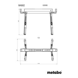 Metabo Arbeitsbock-Set MAB 82 (626990000)