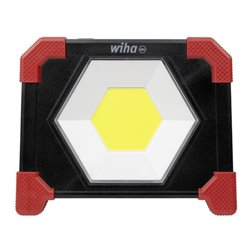Wiha Akku-Baustrahler 30W, 3.000 lm, mit 3 Leuchtmodi, Scheinwerfer für Baustelle mit Stellfuß & Magnet, aufladbar USB-C (45698)