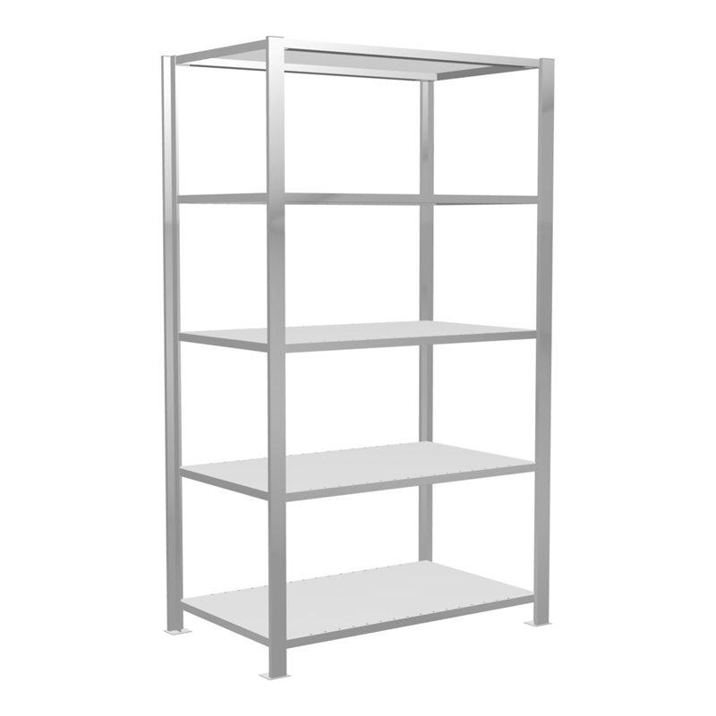 Schulte Büroregal Stecksystem MULTIplus150, 5 Fachböden, Tiefe 600 mm, beidseitig nutzbar, Aussteifung durch Längenriegel, mit M