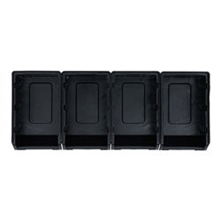 BGS Lagersichtbox-Satz, mit Hängeschiene, für Schrankwand-System, 4-tlg.